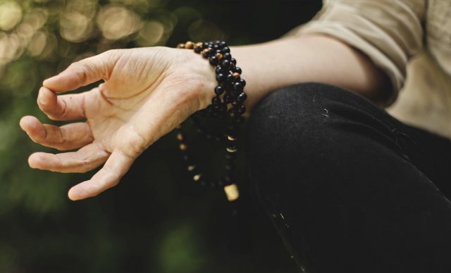 yoga mudra horizontal banner